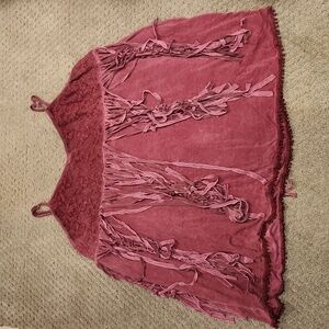 Cowgirl Hardware Fringe blouse XL  Western Style